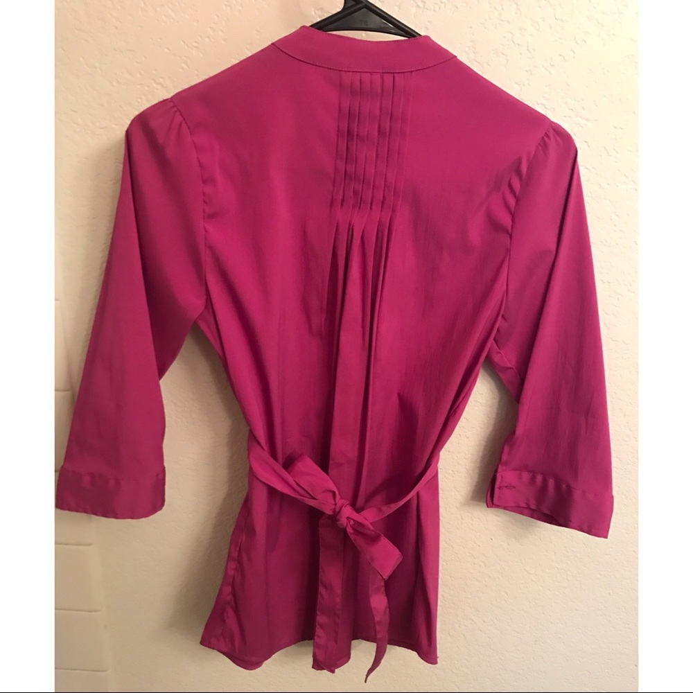 Magenta Ruffle Blouse - Picture 3 of 5